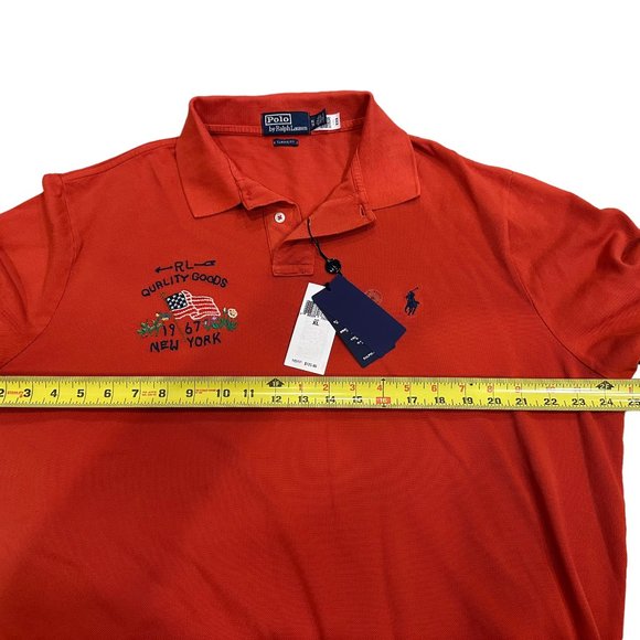 Polo Ralph Lauren Classic Fit Flag Mesh Short-sleeve Polo Shirt, Mens X-L, NWT - Picture 3 of 6